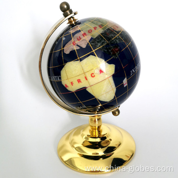 Small Desktop Gemstone World Globe